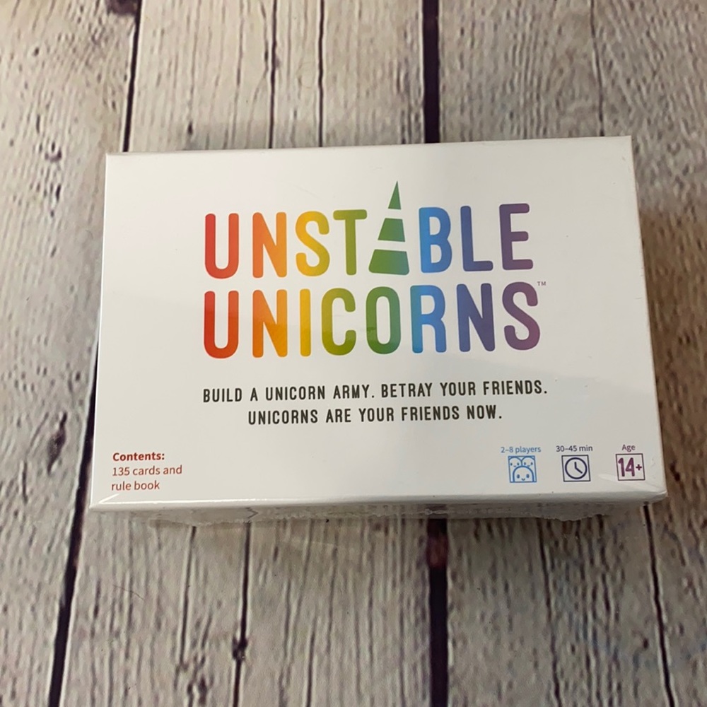 Unstable Unicorn card game in wrapper unopened